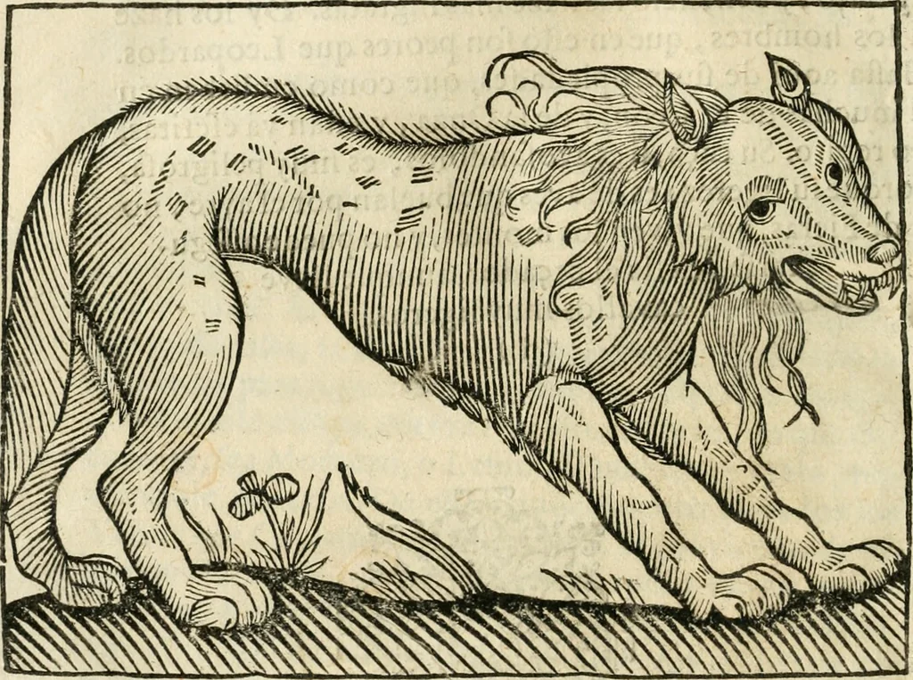 An illustration from Govierno general, moral, y politico. Hallado en las fieras y animales sylvestres. Sacado de sus naturales virtudes, y propiedades. Con particular table para sermones varios de tiempo y de santos, 1696, leaf 213