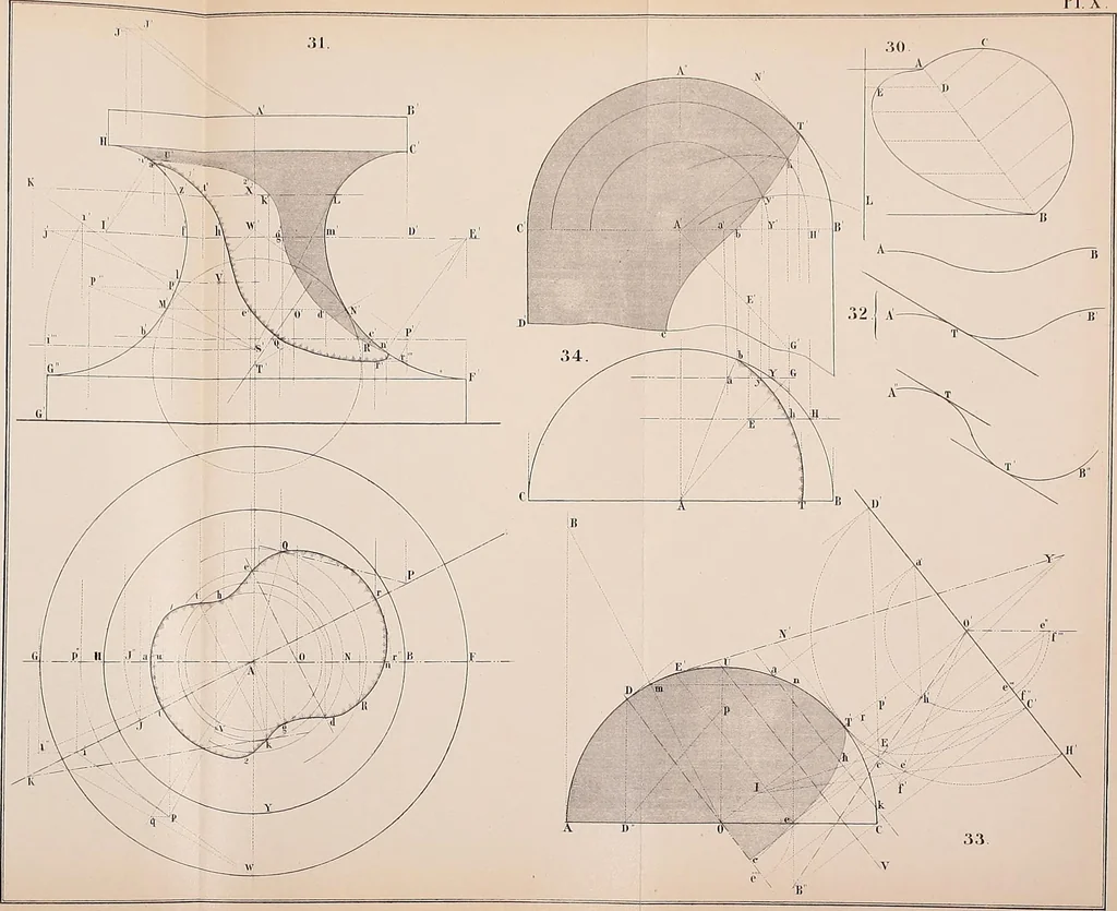 An illustration from General problems of shades and shadows, 1895, leaf 136