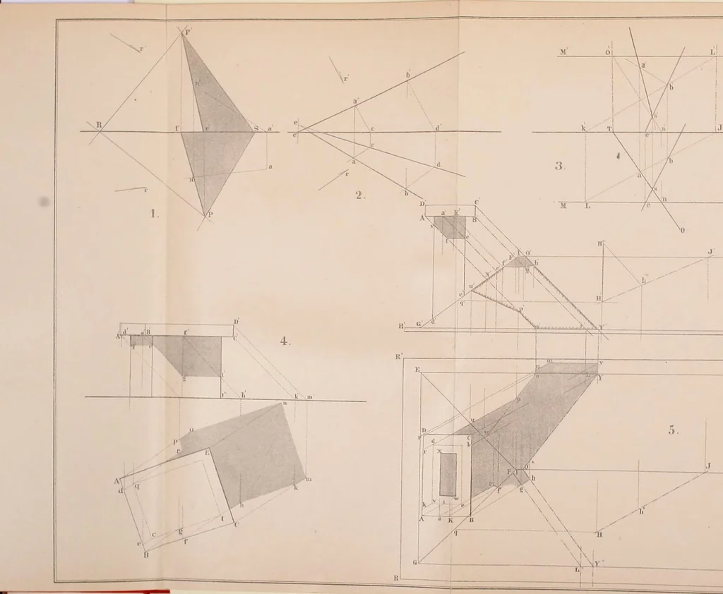 An illustration from General problems of shades and shadows, 1895, leaf 24