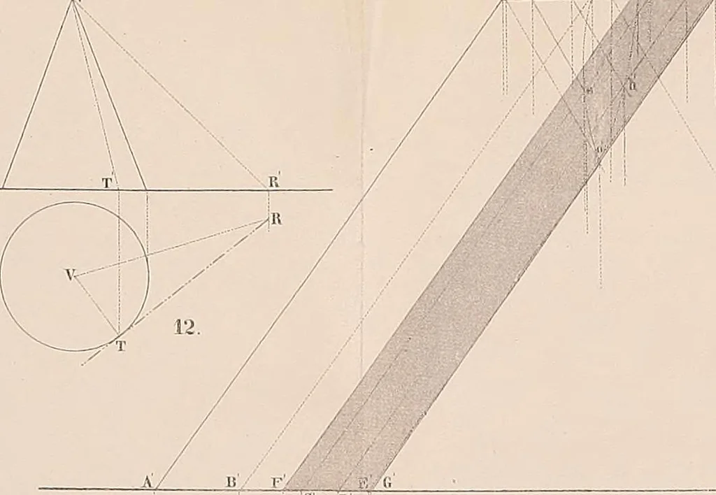 An illustration from General problems of shades and shadows, 1895, leaf 44