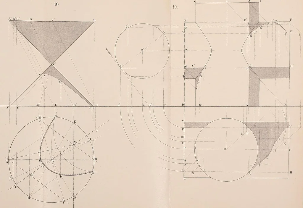 An illustration from General problems of shades and shadows, 1895, leaf 68