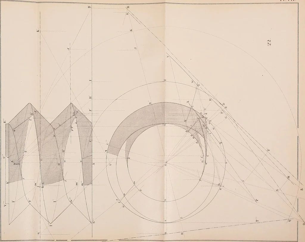 An illustration from General problems of shades and shadows, 1895, leaf 88