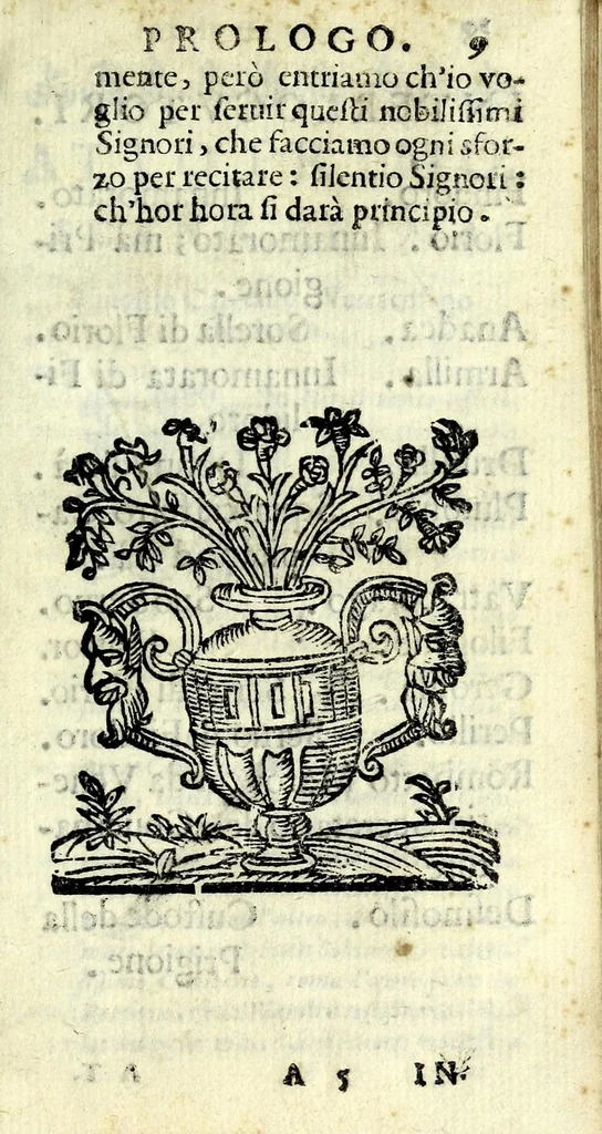 An illustration from Generosità d'amore : comedia nova, et piacevole, 1629, leaf 13