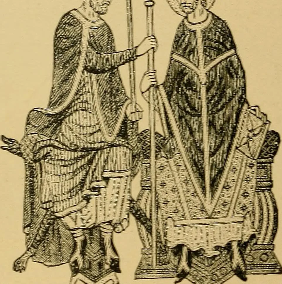 An illustration from The genesis of art-form; an essay in comparative æsthetics showing the identity of the sources, methods, and effects of composition in music, poetry, painting, sculpture and architecture, 1893, leaf 104
