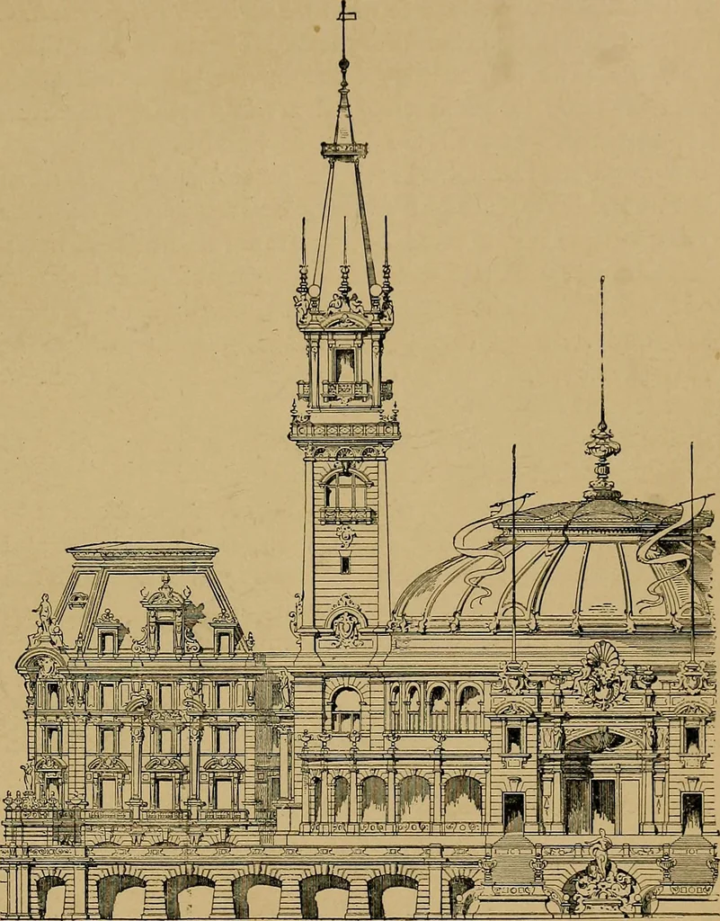 An illustration from The genesis of art-form; an essay in comparative æsthetics showing the identity of the sources, methods, and effects of composition in music, poetry, painting, sculpture and architecture, 1893, leaf 215