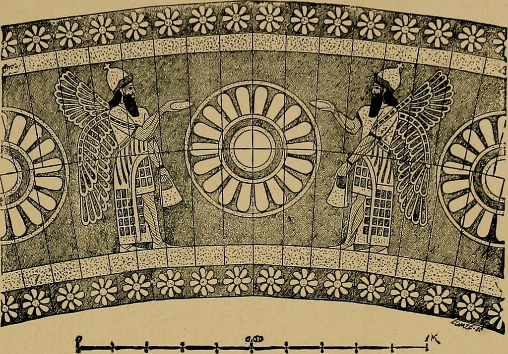 An illustration from The genesis of art-form; an essay in comparative æsthetics showing the identity of the sources, methods, and effects of composition in music, poetry, painting, sculpture and architecture, 1893, leaf 225