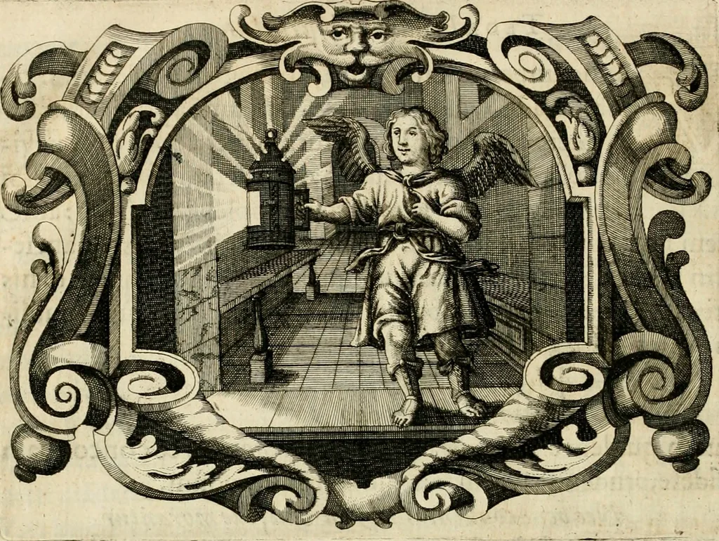 An illustration from Genii Serenissimorum Principum Philippi Wilhelmi Comitis Palatini Rheni ... sponsi, et Annae Catharinae Constantiae, augustissimorum regum Sigismundi III. filiae, Vladislai IV. sororis, Poloniae et Sueciae &c principis, sponsae : quos in nuptiali eorundem solennitate tria Societatis Jesu Collegia Dusseldorpiense, Monasterioeiffliacum e[t] Marcoduranum clementissimis suis dominis et munificentissimis fundatoribus D. C, 1642, leaf 39