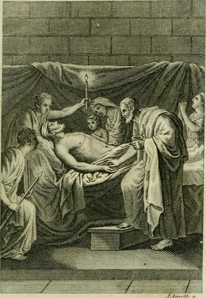 An illustration from Genio del cristianismo ; ó bellezas de la relijion cristiana, 1842, leaf 127