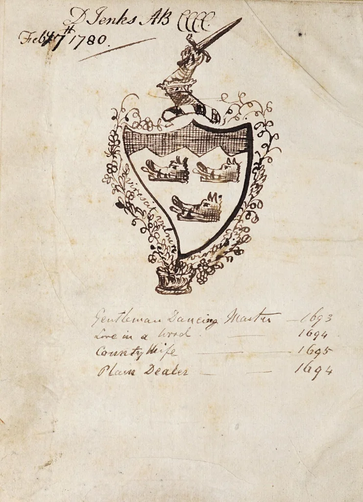 An illustration from The gentleman dancing-master : a comedy : as it is acted by Their Majesties Servants, 1693, leaf 10