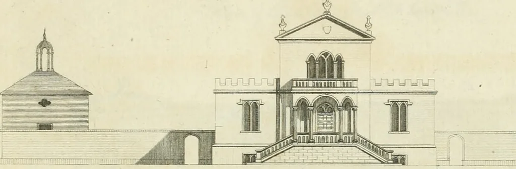 An illustration from The gentleman and farmer's architect : a new work, containing a great variety of useful and genteel designs, being correct plans and elevations of parsonage and farm houses, lodges for parks, pinery, peach, hot and green houses, with the fire-wall, tan-pit, &c. particularly described ... : with scales and tables of reference, describing the several parts, with their just dimensions and use, 1762, leaf 26