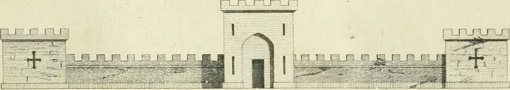 An illustration from The gentleman and farmer's architect : a new work, containing a great variety of useful and genteel designs, being correct plans and elevations of parsonage and farm houses, lodges for parks, pinery, peach, hot and green houses, with the fire-wall, tan-pit, &c. particularly described ... : with scales and tables of reference, describing the several parts, with their just dimensions and use, 1762, leaf 52