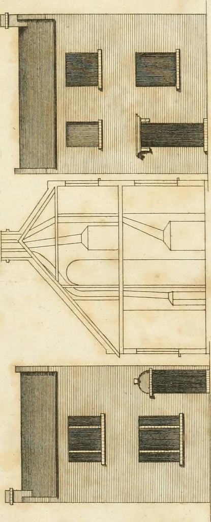 An illustration from The country gentleman's architect, in a great variety of new designs, for cottages, farm-houses, country-houses, villas, lodges for park or garden entrances, and ornamental wooden gates : with plans of the offices belonging to each design, distributed with a strict attention to convenience, elegance, and economy, 1787, leaf 10