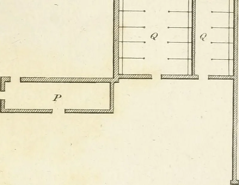 An illustration from The country gentleman's architect, in a great variety of new designs, for cottages, farm-houses, country-houses, villas, lodges for park or garden entrances, and ornamental wooden gates : with plans of the offices belonging to each design, distributed with a strict attention to convenience, elegance, and economy, 1787, leaf 50