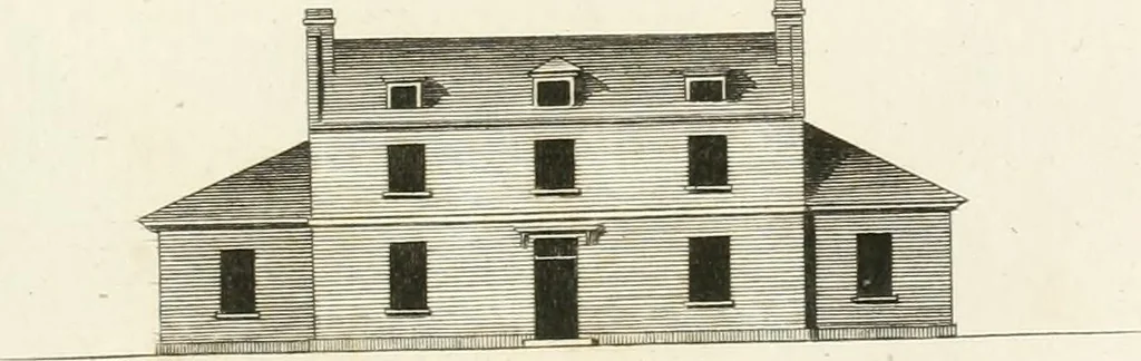 An illustration from The country gentleman's architect, in a great variety of new designs, for cottages, farm-houses, country-houses, villas, lodges for park or garden entrances, and ornamental wooden gates : with plans of the offices belonging to each design, distributed with a strict attention to convenience, elegance, and economy, 1787, leaf 78