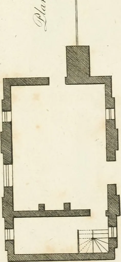 An illustration from The country gentleman's architect, in a great variety of new designs, for cottages, farm-houses, country-houses, villas, lodges for park or garden entrances, and ornamental wooden gates : with plans of the offices belonging to each design, distributed with a strict attention to convenience, elegance, and economy, 1787, leaf 92