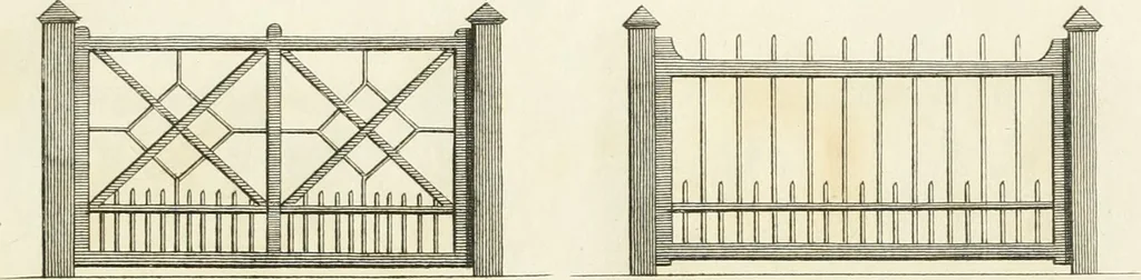 An illustration from The country gentleman's architect, in a great variety of new designs, for cottages, farm-houses, country-houses, villas, lodges for park or garden entrances, and ornamental wooden gates : with plans of the offices belonging to each design, distributed with a strict attention to convenience, elegance, and economy, 1787, leaf 94