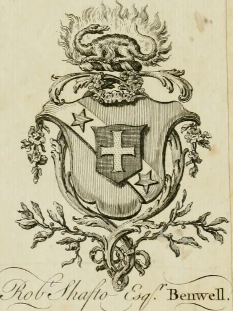 An illustration from The gentlemens or builders companion : containing variety of usefull designs for doors, gateways, peers, pavilions, temples, chimney-pieces, slab tables, pier glasses, or tabernacle frames, ceiling peices [sic] &c., 1739, leaf 1