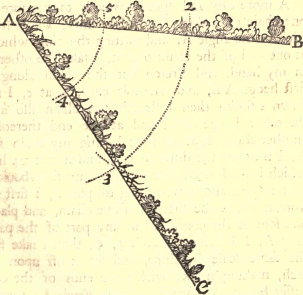 An illustration from Geodaesia : or, The art of surveying and measuring land made easy, 1768, leaf 134
