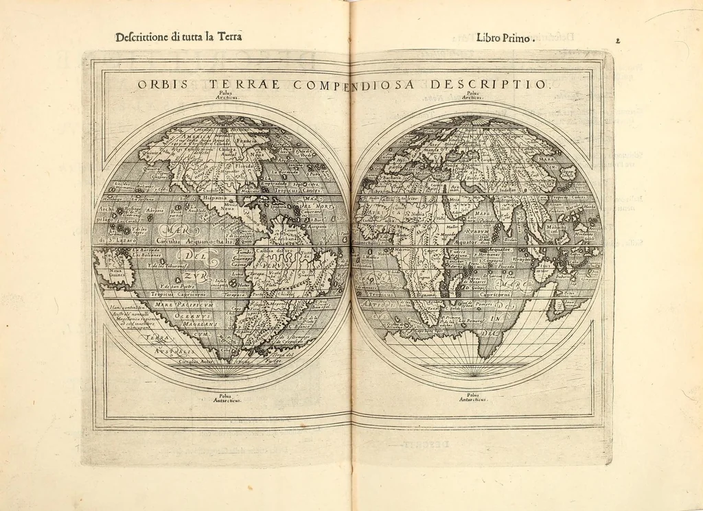 An illustration from Geografia di Claudio Tolomeo Alessandrino, 1599, leaf 535