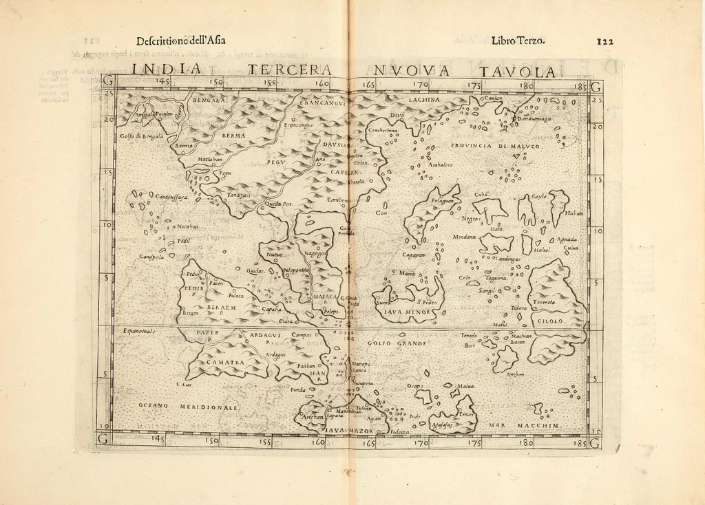 An illustration from Geografia di Claudio Tolomeo Alessandrino, 1599, leaf 775
