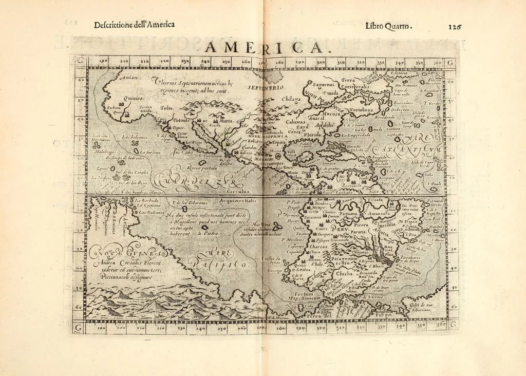An illustration from Geografia di Claudio Tolomeo Alessandrino, 1599, leaf 783