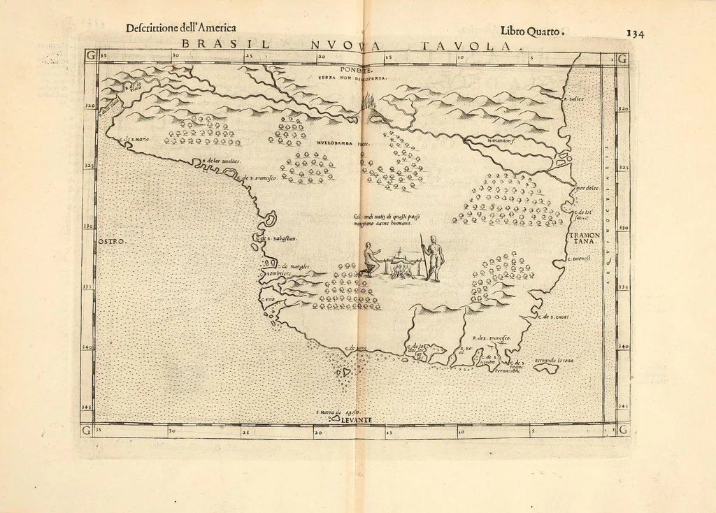 An illustration from Geografia di Claudio Tolomeo Alessandrino, 1599, leaf 799
