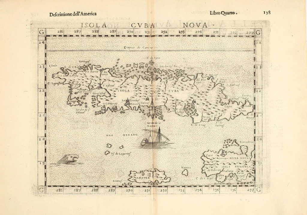 An illustration from Geografia di Claudio Tolomeo Alessandrino, 1599, leaf 807