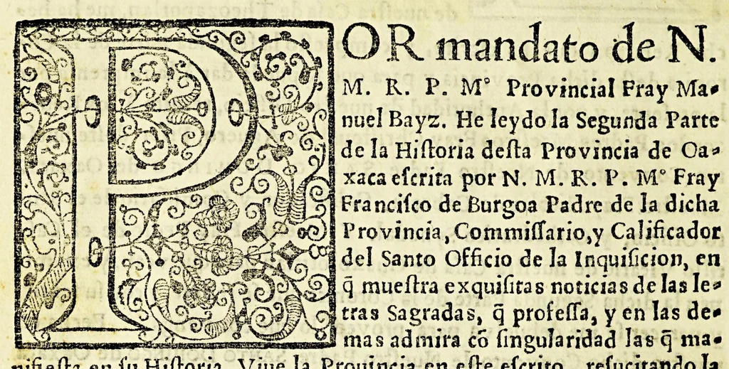 An illustration from Geografica descripcion de la parte septentrional, del polo artico de la America, y nueua iglesia de las Indias Occidentales, y sitio astronomico de esta Provincia de Predicadores de Antequera Valle de Oaxaca: en diez y siete grados del tropico de Cancer: debaxo de los aspectos, y radiaciones de planetas morales, que la fundaron con virtudes celestes, influyendola en santidad, y doctrina., 1674, leaf 16