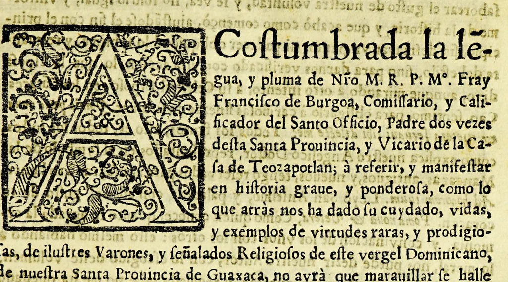 An illustration from Geografica descripcion de la parte septentrional, del polo artico de la America, y nueua iglesia de las Indias Occidentales, y sitio astronomico de esta Provincia de Predicadores de Antequera Valle de Oaxaca: en diez y siete grados del tropico de Cancer: debaxo de los aspectos, y radiaciones de planetas morales, que la fundaron con virtudes celestes, influyendola en santidad, y doctrina., 1674, leaf 873