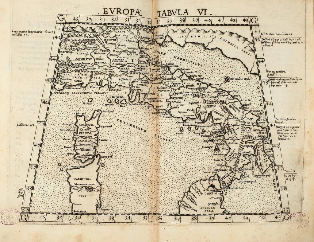 An illustration from Geographia Cl. Ptolemaei Alexandrini, 1562, leaf 473