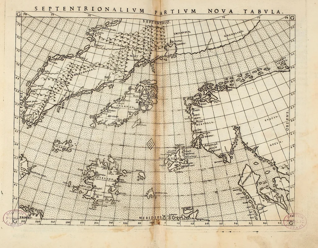 An illustration from Geographia Cl. Ptolemaei Alexandrini, 1562, leaf 517