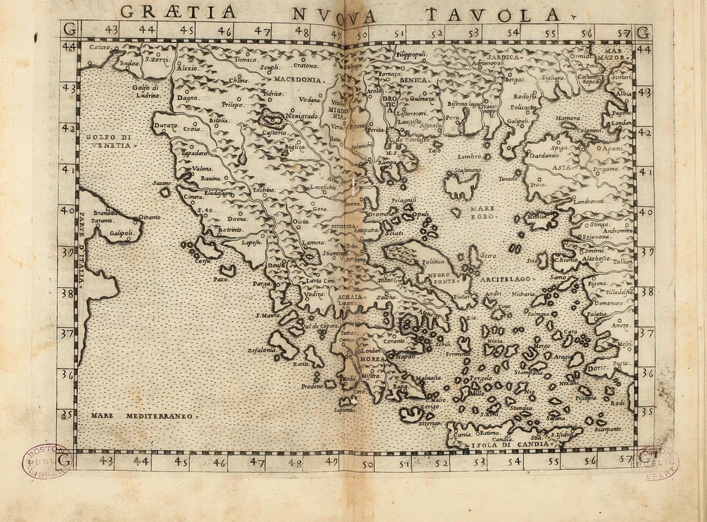 An illustration from Geographia Cl. Ptolemaei Alexandrini, 1562, leaf 533