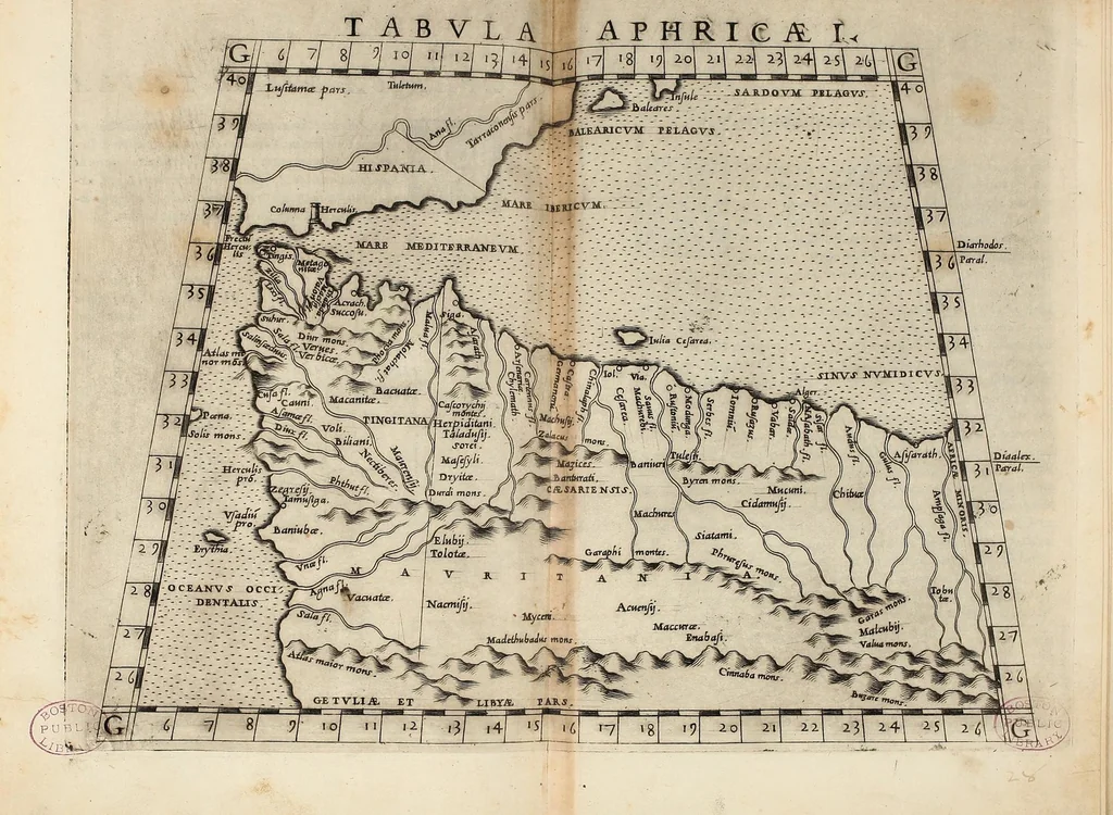 An illustration from Geographia Cl. Ptolemaei Alexandrini, 1562, leaf 537