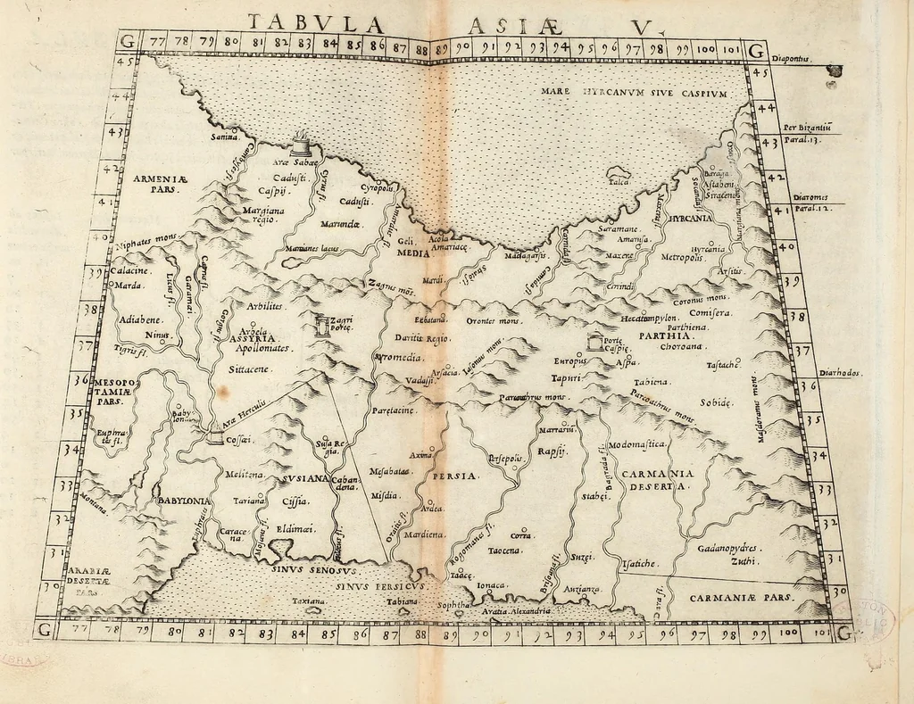 An illustration from Geographia Cl. Ptolemaei Alexandrini, 1562, leaf 601