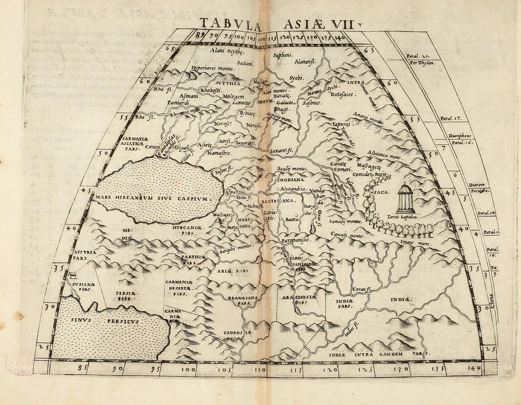 An illustration from Geographia Cl. Ptolemaei Alexandrini, 1562, leaf 617