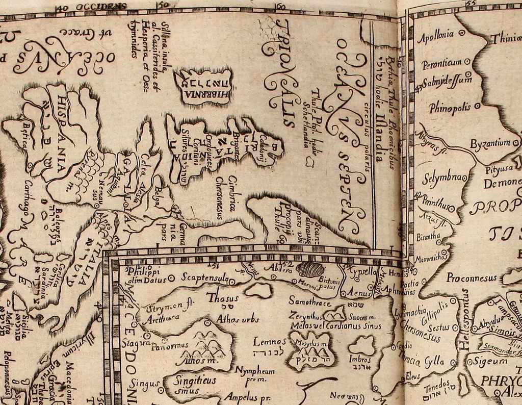 An illustration from Geographiæ sacræ pars prior[-altera] ... : cum tabula chorographica, & duplici indice, 1. Locorum scripturæ. 2. Rerum & verborum : adjecti sunt tres alij indices in fine totius operis, 1651, leaf 446