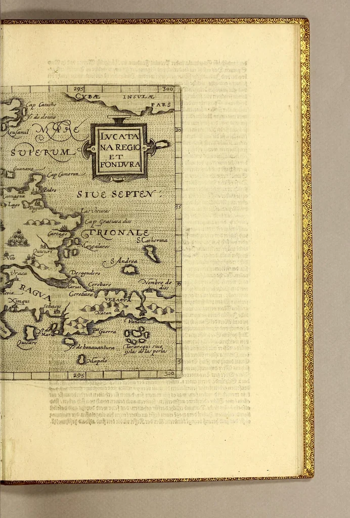 An illustration from Geographische vnd historische Beschreibung der uberauss grosser Landtschafft America: welche auch West Jndia, vnd jhrer grösse halben die New Welt genennet wirt. : Gar artig, vnd nach der Kunst in XX. Mappen oder Landtaffeln verfasset, vnd jetzt newlich in Kupffer gestochen, vnd an tag gegeben. : Dabey auff dem Rücken ieder Mappen gefunden wirdt, die Gestalt, Art, vne vornembste Gelgenheit der Landtschafft ... : Zu mehrem Verstand vnd Erklärung gemelter Landschafft America, ist hiebey gefügt ein schön vnd nützlicher Tractat von der Natur, Art, vnd Eygenschafft der Newer Welt ..., 1598, leaf 101