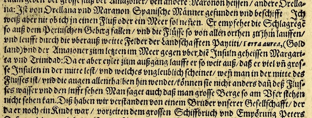 An illustration from Geographische vnd historische Beschreibung der uberauss grosser Landtschafft America: welche auch West Jndia, vnd jhrer grösse halben die New Welt genennet wirt. : Gar artig, vnd nach der Kunst in XX. Mappen oder Landtaffeln verfasset, vnd jetzt newlich in Kupffer gestochen, vnd an tag gegeben. : Dabey auff dem Rücken ieder Mappen gefunden wirdt, die Gestalt, Art, vne vornembste Gelgenheit der Landtschafft ... : Zu mehrem Verstand vnd Erklärung gemelter Landschafft America, ist hiebey gefügt ein schön vnd nützlicher Tractat von der Natur, Art, vnd Eygenschafft der Newer Welt ..., 1598, leaf 49
