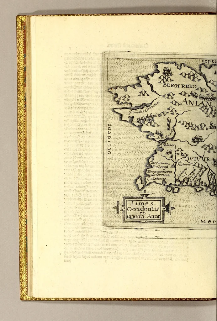 An illustration from Geographische vnd historische Beschreibung der uberauss grosser Landtschafft America: welche auch West Jndia, vnd jhrer grösse halben die New Welt genennet wirt. : Gar artig, vnd nach der Kunst in XX. Mappen oder Landtaffeln verfasset, vnd jetzt newlich in Kupffer gestochen, vnd an tag gegeben. : Dabey auff dem Rücken ieder Mappen gefunden wirdt, die Gestalt, Art, vne vornembste Gelgenheit der Landtschafft ... : Zu mehrem Verstand vnd Erklärung gemelter Landschafft America, ist hiebey gefügt ein schön vnd nützlicher Tractat von der Natur, Art, vnd Eygenschafft der Newer Welt ..., 1598, leaf 68