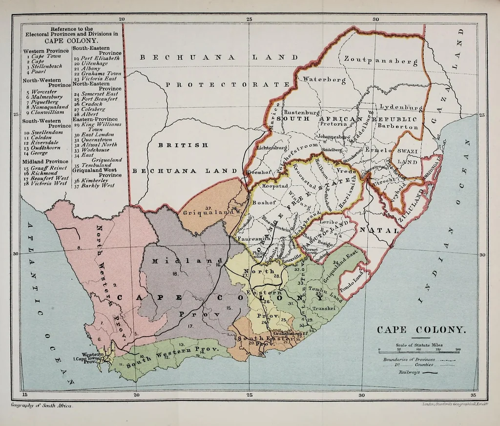 An illustration from Geography of Africa south of the Zambesi, 1892, leaf 123