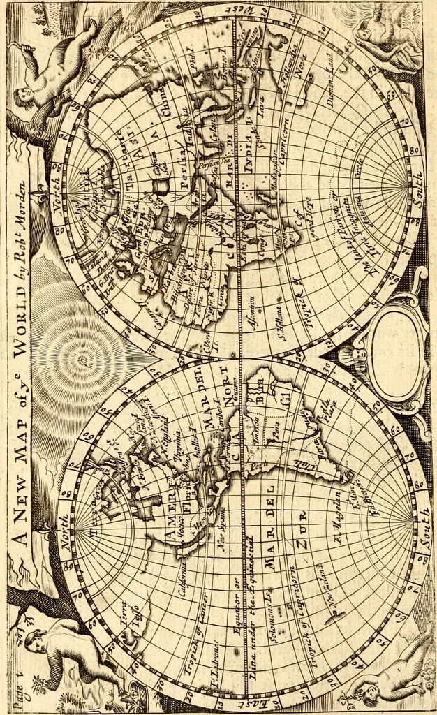 An illustration from Geography rectified; or, A description of the world, in all its kingdoms, provinces, countries ... As also their commodities, coins, weights, and measures, compared with those at London. Illustrated with seventy eight maps. The 3d ed., enl. To which is added a compleat geographical index to the whole, alphabetically digested. The whole work performed according to the more accurate observations and discoveries of modern authors, 1693, leaf 25