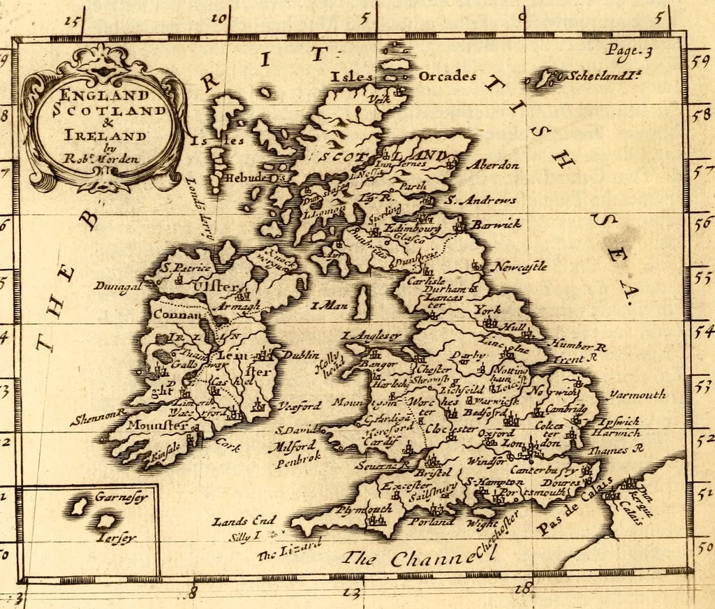 An illustration from Geography rectified; or, A description of the world, in all its kingdoms, provinces, countries ... As also their commodities, coins, weights, and measures, compared with those at London. Illustrated with seventy eight maps. The 3d ed., enl. To which is added a compleat geographical index to the whole, alphabetically digested. The whole work performed according to the more accurate observations and discoveries of modern authors, 1693, leaf 33