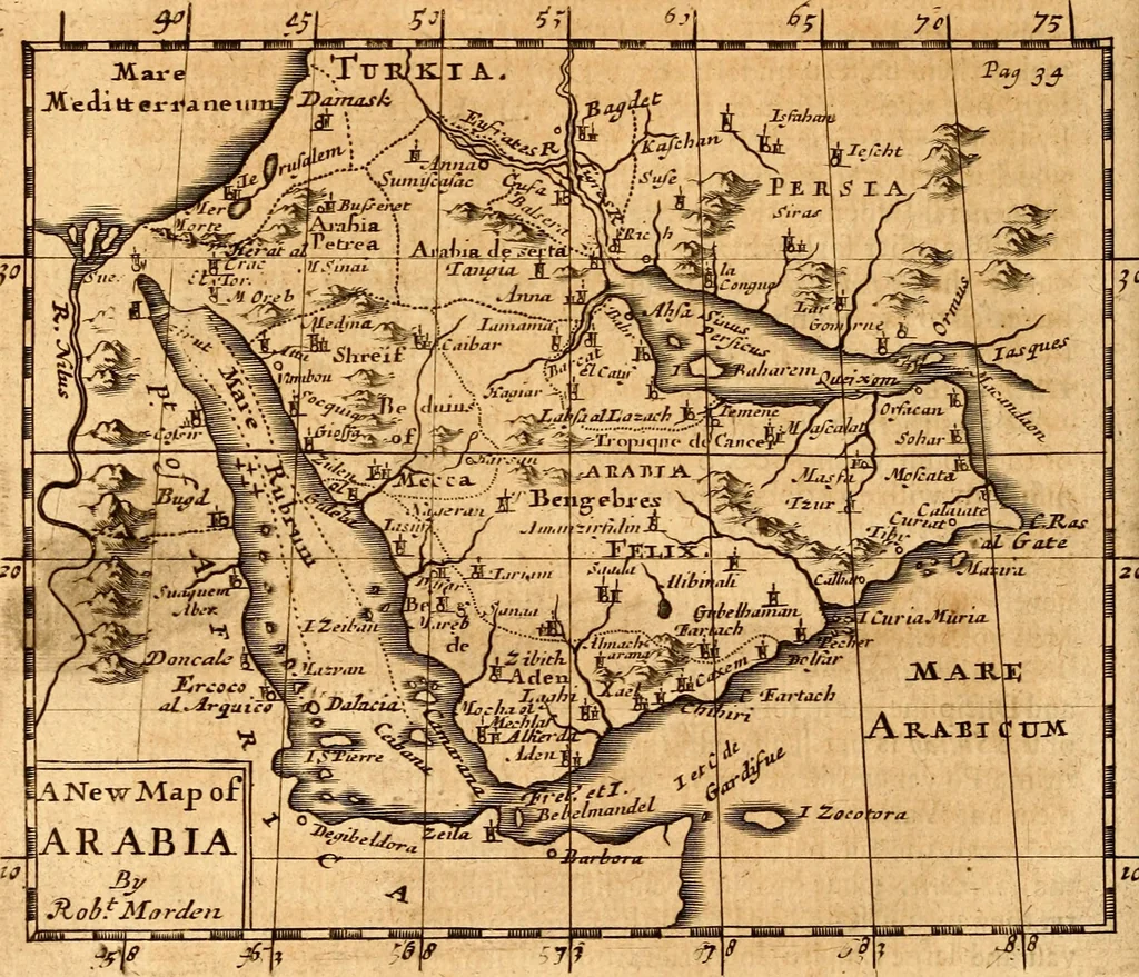 An illustration from Geography rectified; or, A description of the world, in all its kingdoms, provinces, countries ... As also their commodities, coins, weights, and measures, compared with those at London. Illustrated with seventy eight maps. The 3d ed., enl. To which is added a compleat geographical index to the whole, alphabetically digested. The whole work performed according to the more accurate observations and discoveries of modern authors, 1693, leaf 399