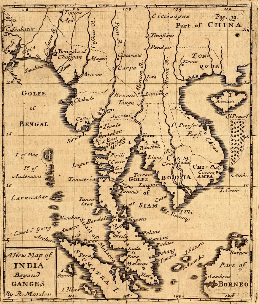 An illustration from Geography rectified; or, A description of the world, in all its kingdoms, provinces, countries ... As also their commodities, coins, weights, and measures, compared with those at London. Illustrated with seventy eight maps. The 3d ed., enl. To which is added a compleat geographical index to the whole, alphabetically digested. The whole work performed according to the more accurate observations and discoveries of modern authors, 1693, leaf 444