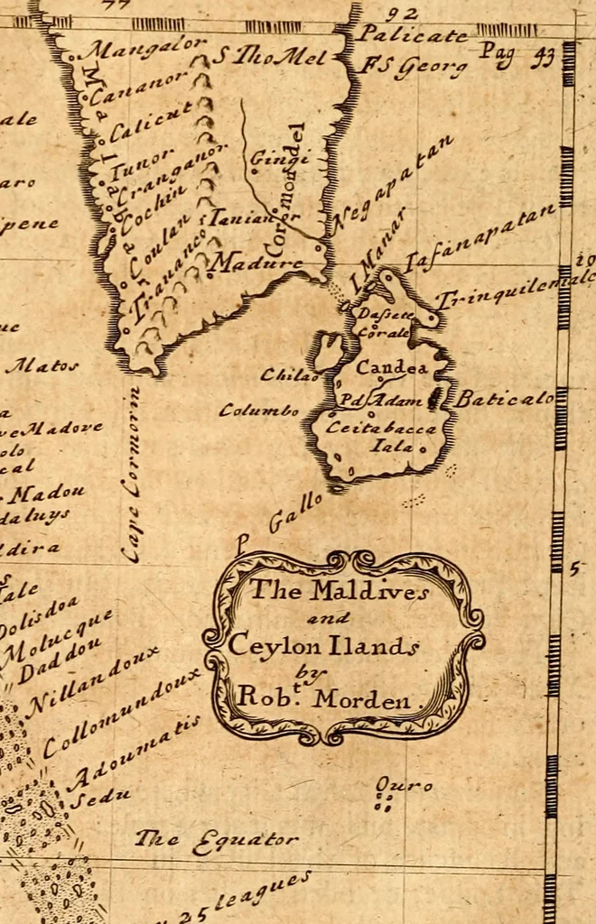 An illustration from Geography rectified; or, A description of the world, in all its kingdoms, provinces, countries ... As also their commodities, coins, weights, and measures, compared with those at London. Illustrated with seventy eight maps. The 3d ed., enl. To which is added a compleat geographical index to the whole, alphabetically digested. The whole work performed according to the more accurate observations and discoveries of modern authors, 1693, leaf 461