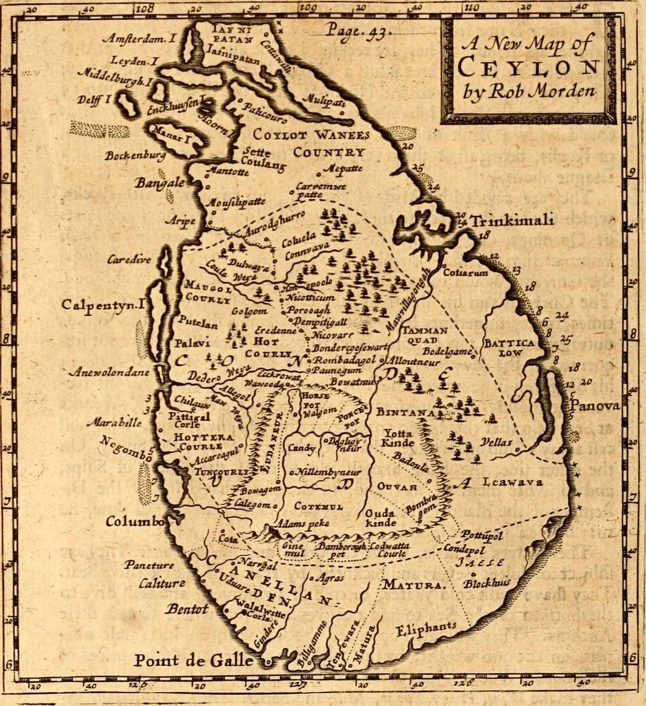 An illustration from Geography rectified; or, A description of the world, in all its kingdoms, provinces, countries ... As also their commodities, coins, weights, and measures, compared with those at London. Illustrated with seventy eight maps. The 3d ed., enl. To which is added a compleat geographical index to the whole, alphabetically digested. The whole work performed according to the more accurate observations and discoveries of modern authors, 1693, leaf 463