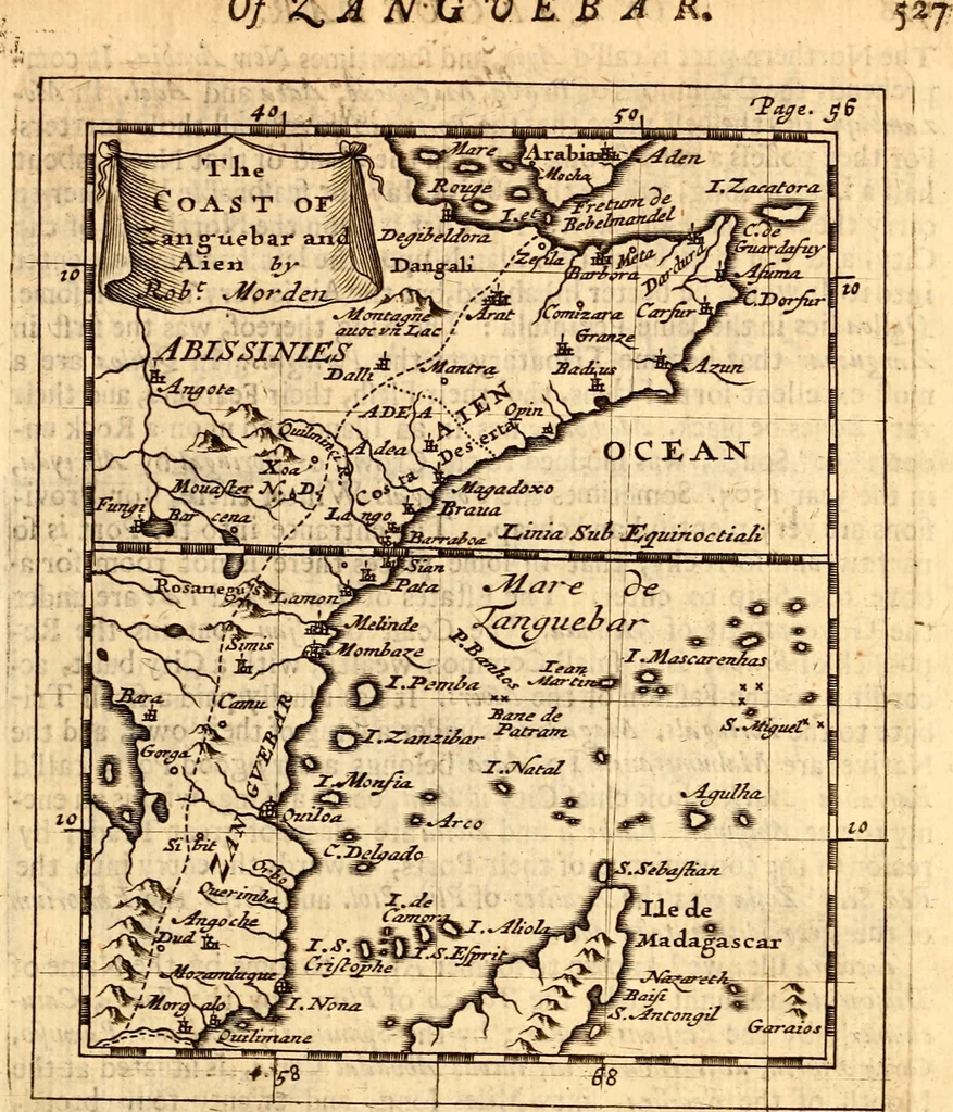 An illustration from Geography rectified; or, A description of the world, in all its kingdoms, provinces, countries ... As also their commodities, coins, weights, and measures, compared with those at London. Illustrated with seventy eight maps. The 3d ed., enl. To which is added a compleat geographical index to the whole, alphabetically digested. The whole work performed according to the more accurate observations and discoveries of modern authors, 1693, leaf 540