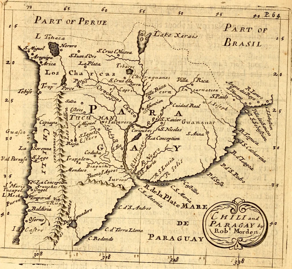 An illustration from Geography rectified; or, A description of the world, in all its kingdoms, provinces, countries ... As also their commodities, coins, weights, and measures, compared with those at London. Illustrated with seventy eight maps. The 3d ed., enl. To which is added a compleat geographical index to the whole, alphabetically digested. The whole work performed according to the more accurate observations and discoveries of modern authors, 1693, leaf 563