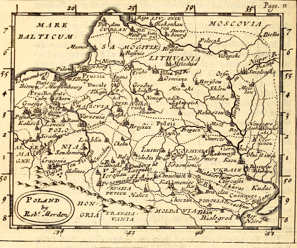 An illustration from Geography rectified; or, A description of the world, in all its kingdoms, provinces, countries ... As also their commodities, coins, weights, and measures, compared with those at London. Illustrated with seventy eight maps. The 3d ed., enl. To which is added a compleat geographical index to the whole, alphabetically digested. The whole work performed according to the more accurate observations and discoveries of modern authors, 1693, leaf 93