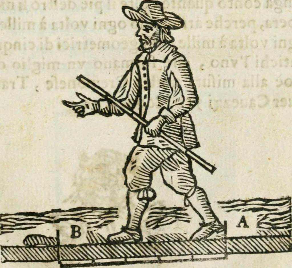 An illustration from Geometria famigliare, et instruttione practica, 1671, leaf 122